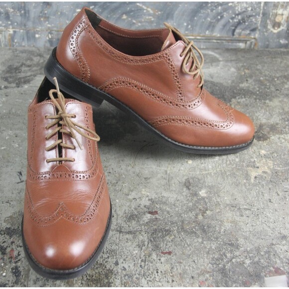Mens Cole Haan brown leather Skylar Wingtip Oxford II Shoes, size 10 main image 7